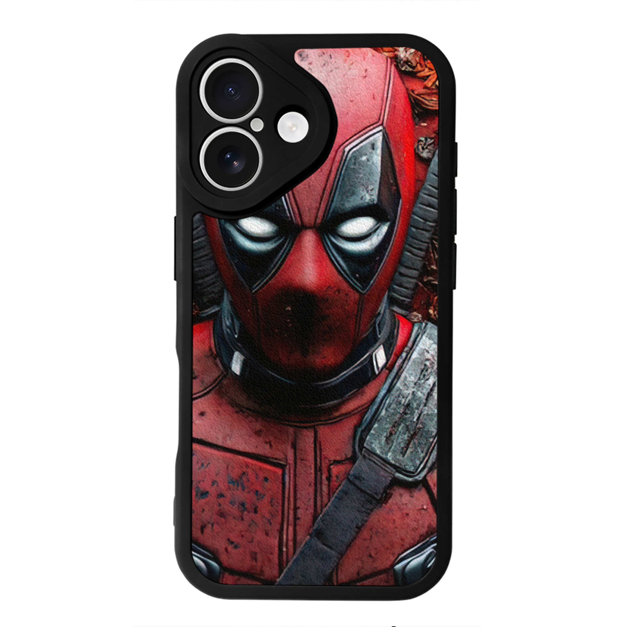 （画像用） Deadpool デッドプール 【iPhone 16シリーズ対応】シリコンスマホケース（レザー調） 材質：シリコン